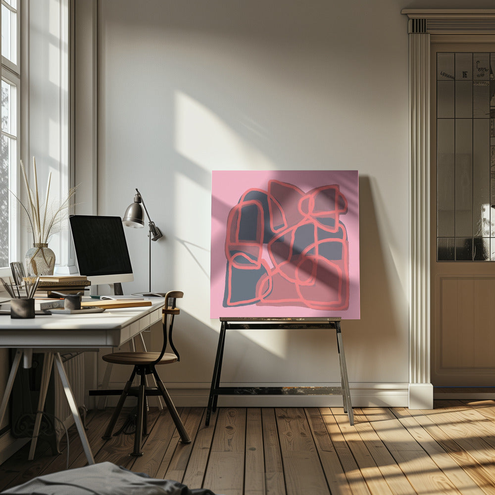 Roze Abstract | Canvas