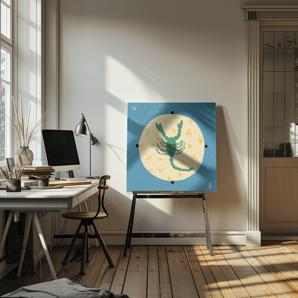 Schorpioen met een menselijk gezicht | Canvas