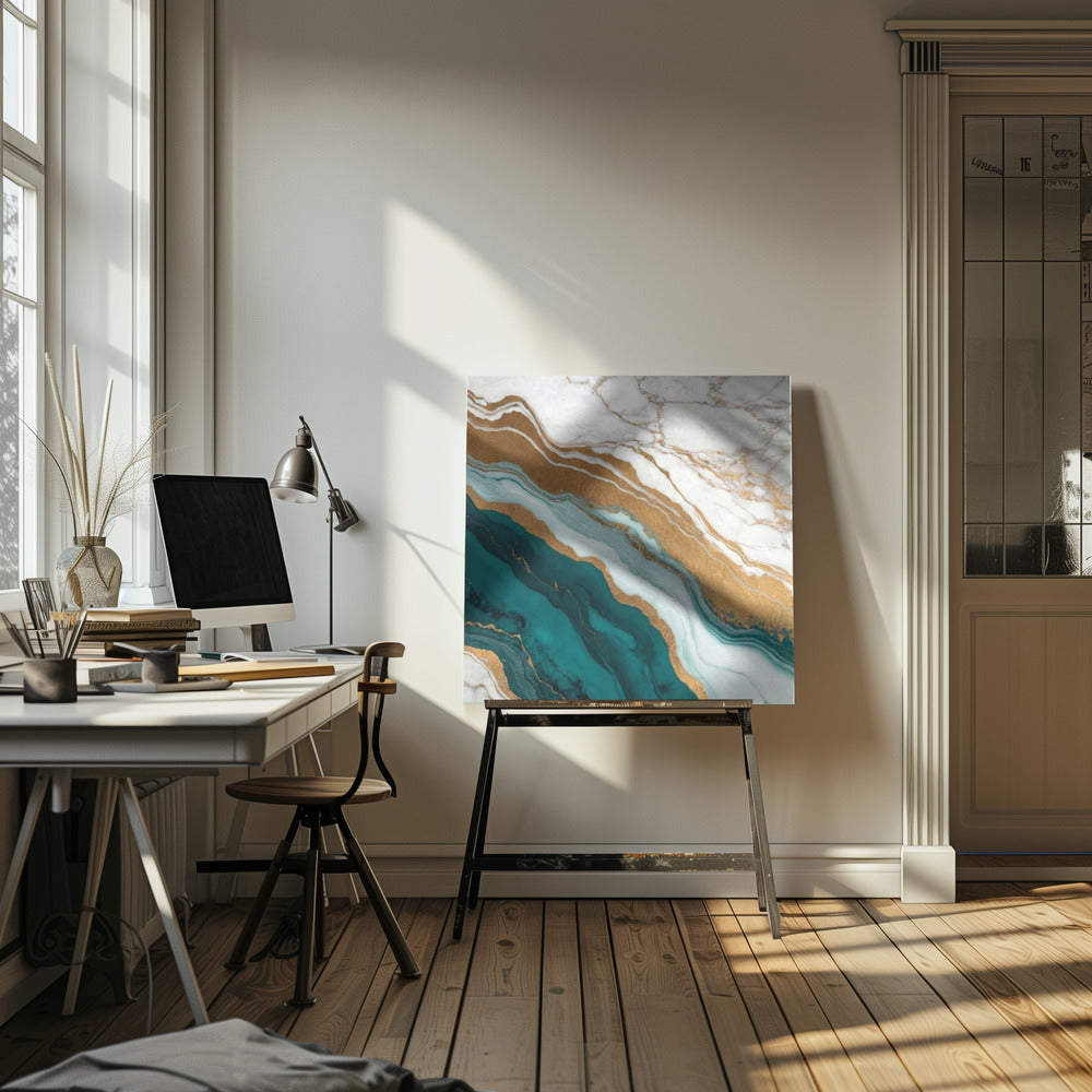 Gouden Adergolven | Canvas