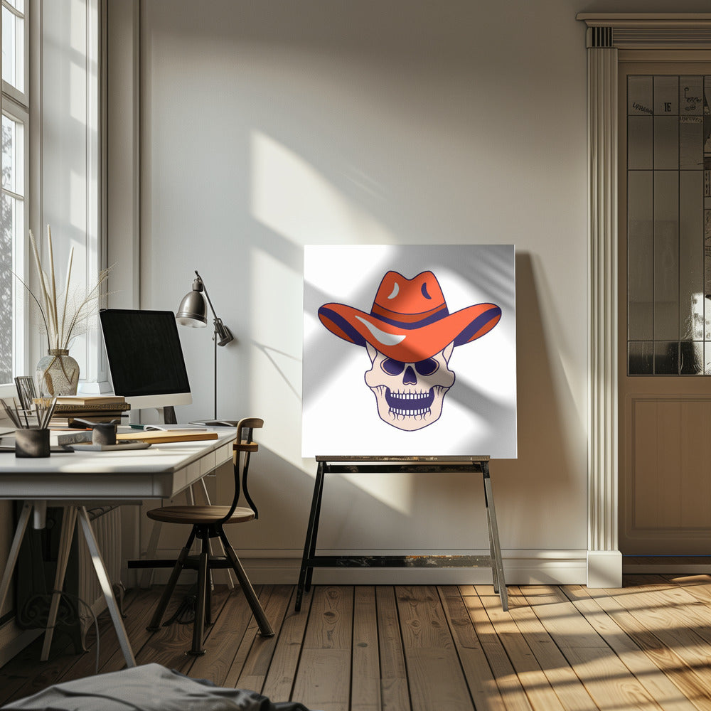 Cowboy Schedel Icoon | Canvas