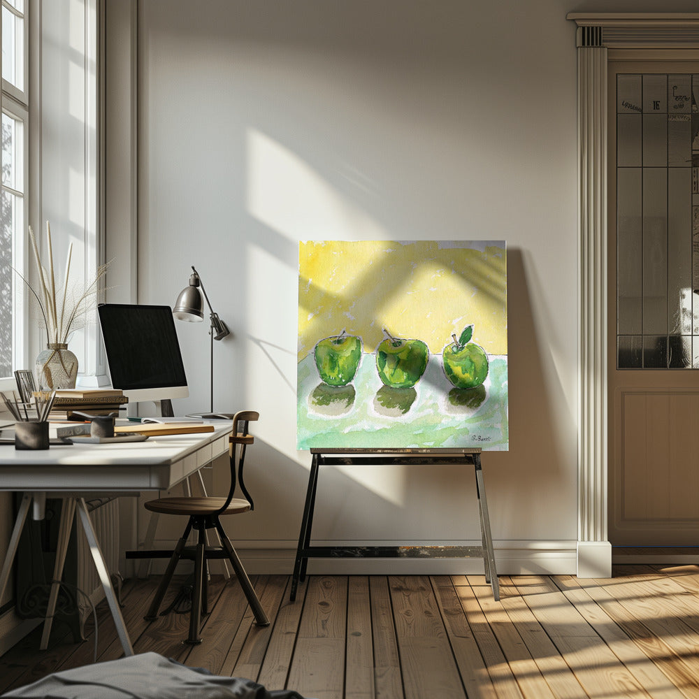 Groene appels | Canvas