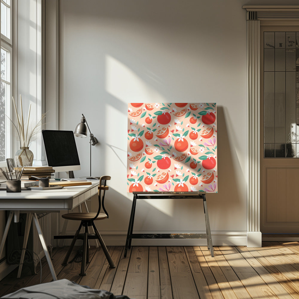 Citruspatroon | Canvas