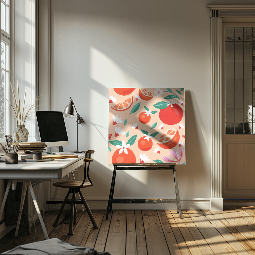 Citruspatroon | Canvas