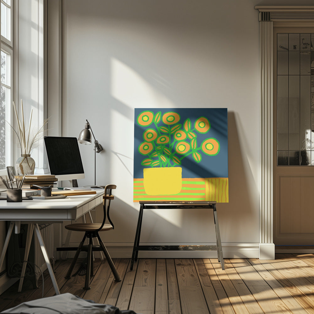 Flowers on table | Canvas