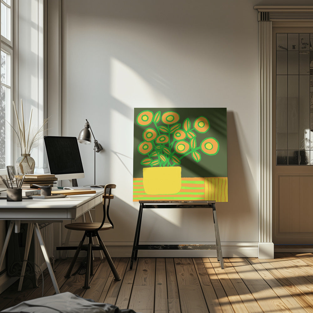 Flowers on table | Canvas