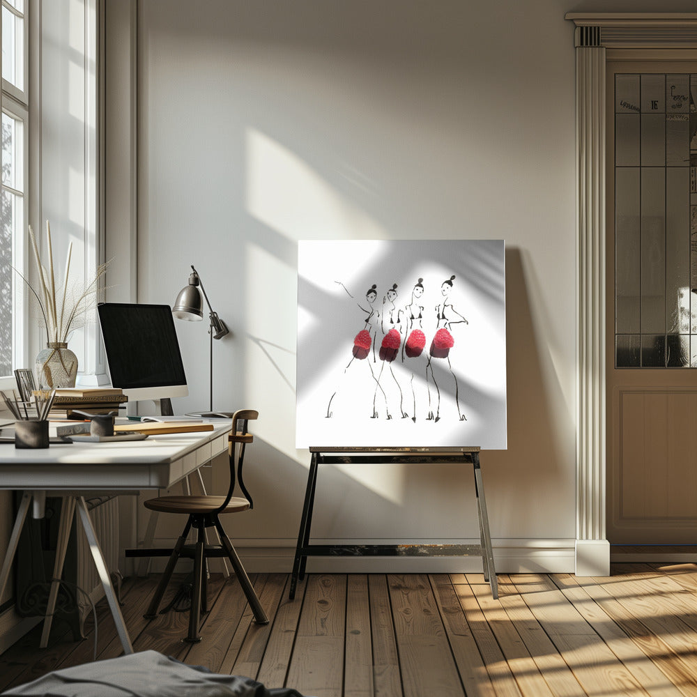 Frambozen op parade | Canvas