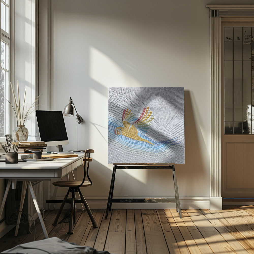 Regenboogpapegaai Vlucht | Canvas
