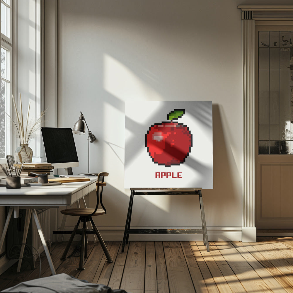 Pixel Fruit - Appel | Canvas