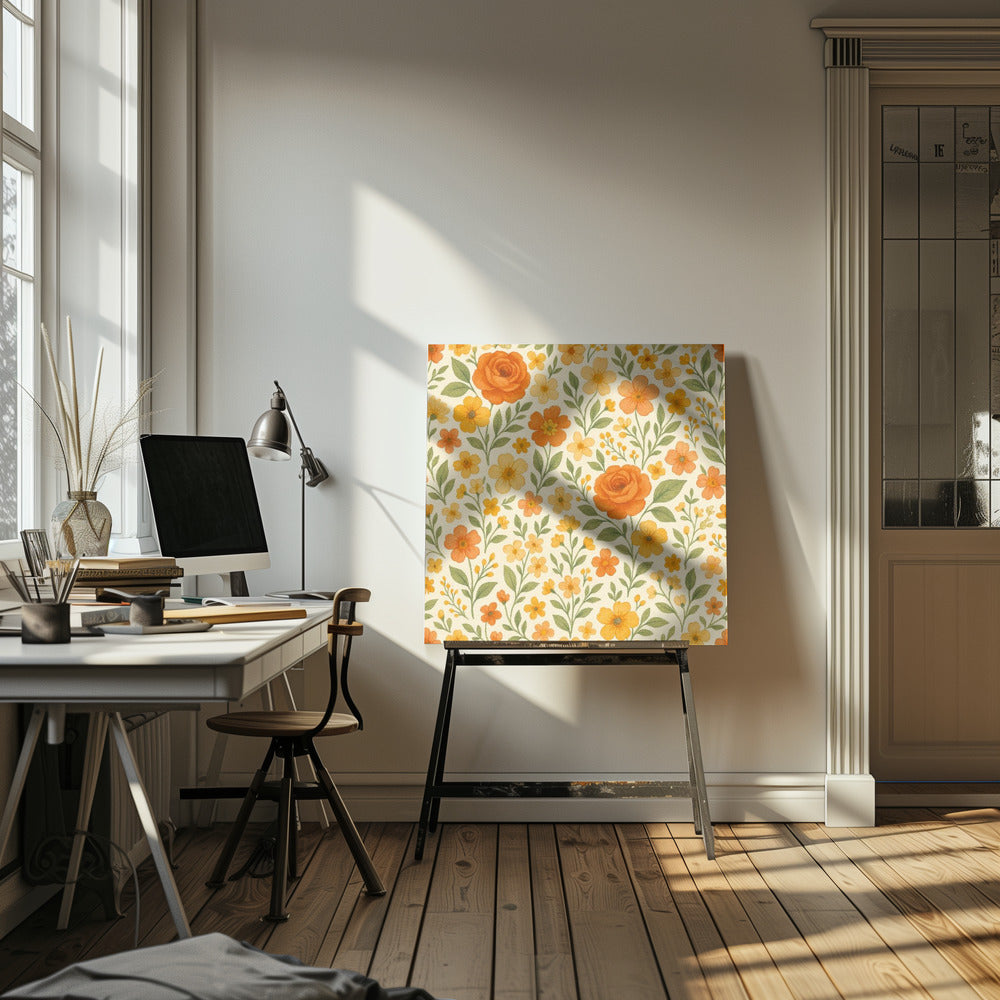 Oranje Rozenweide | Canvas