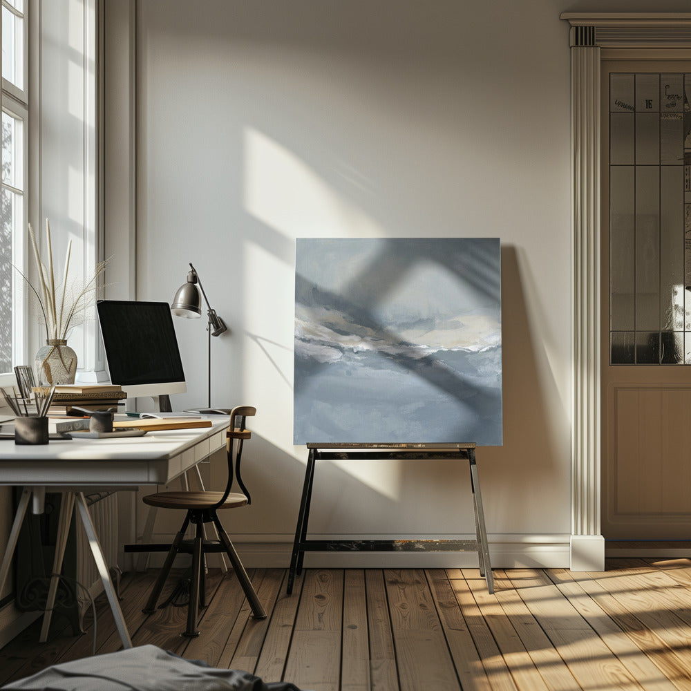 Serene rollende golven onder een rustige lucht | Canvas