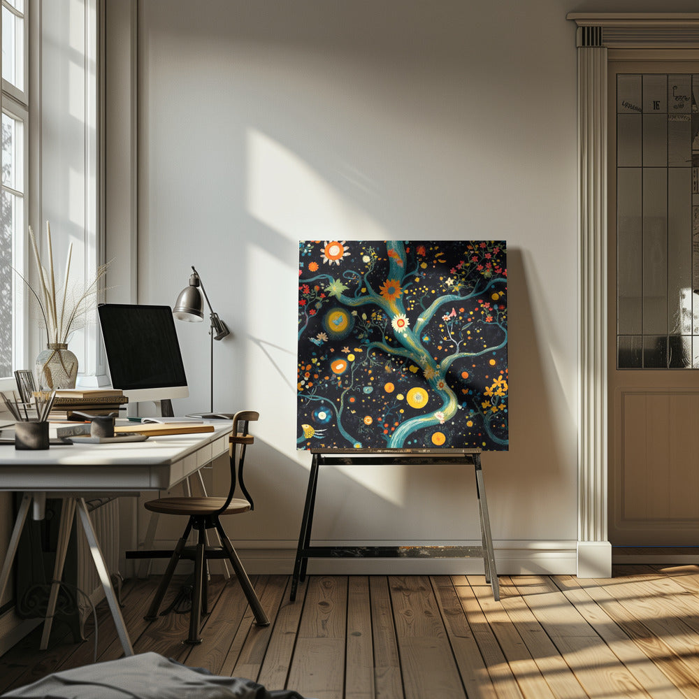 Kosmische tuin bloeit | Canvas
