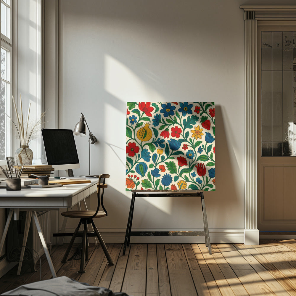 Bloeiende bloemensymfonie | Canvas