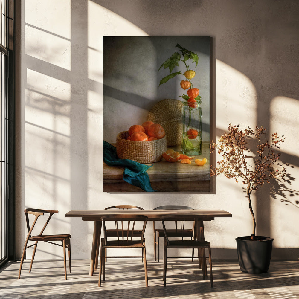 Stilleven met mandarijnen | Canvas