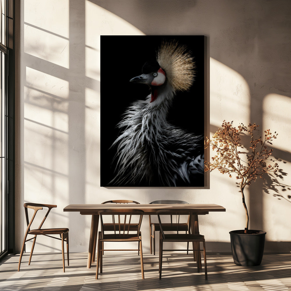 Portret van een kroonkraanvogel | Canvas