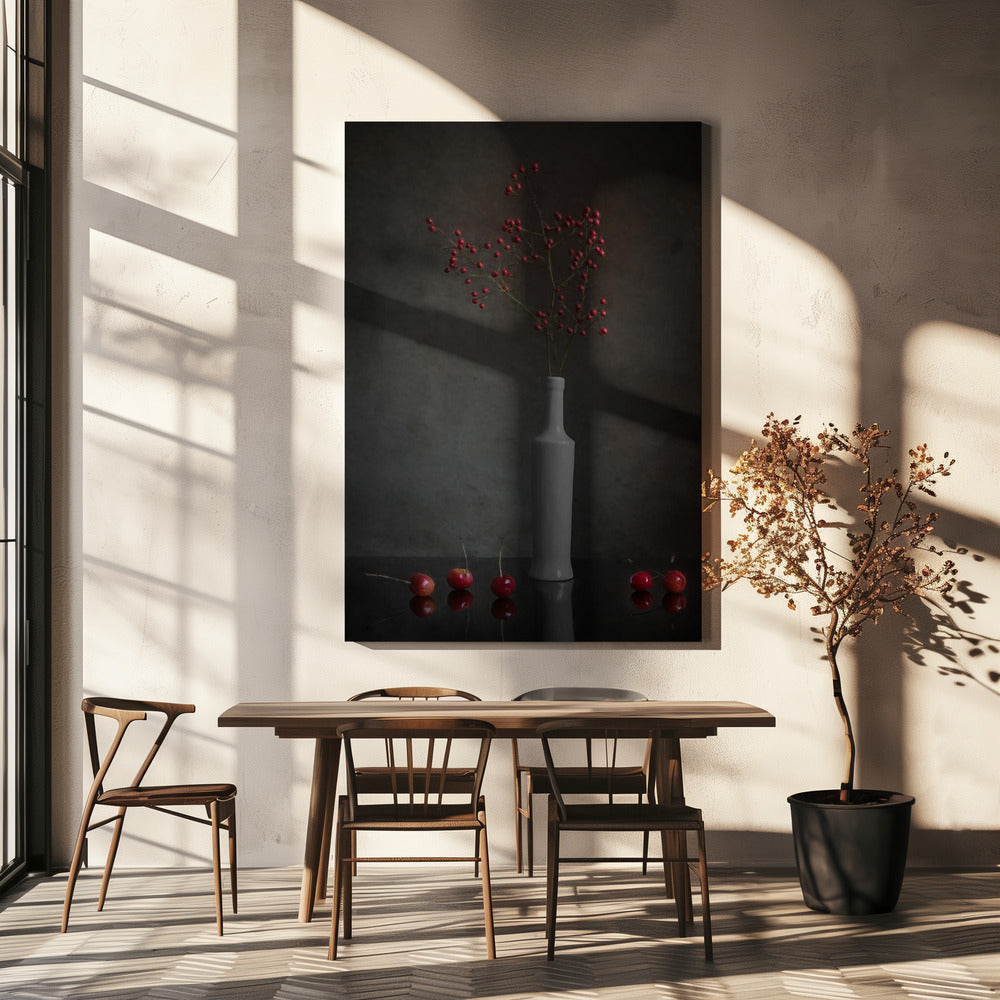 Regenachtige kersen | Canvas