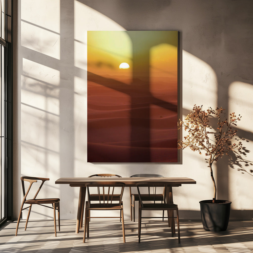 Zonsondergang over duinen | Canvas