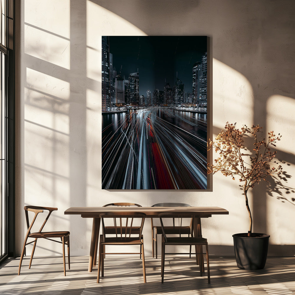File in het kanaal van Dubai | Canvas