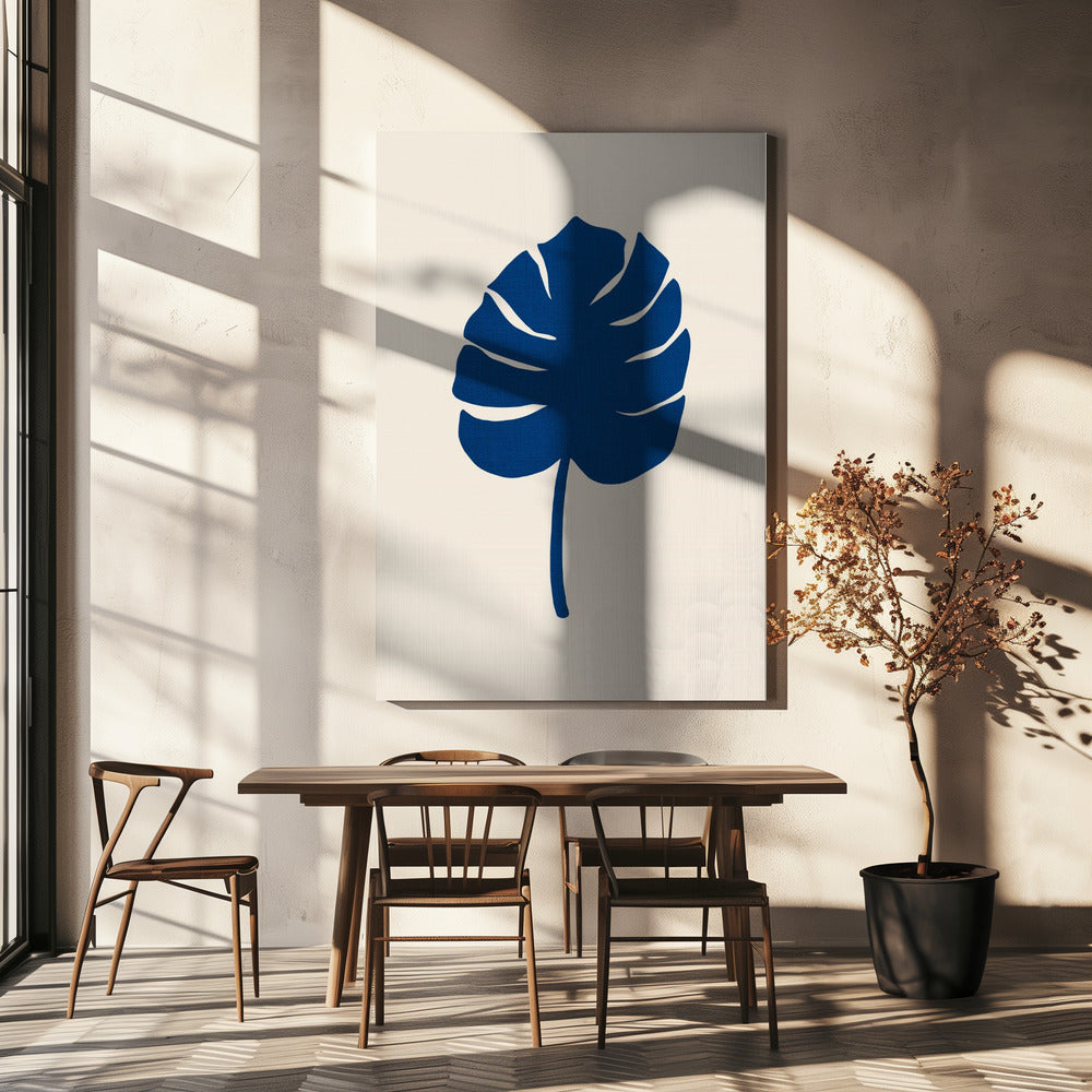 Monstera Canvas Blauw | Canvas