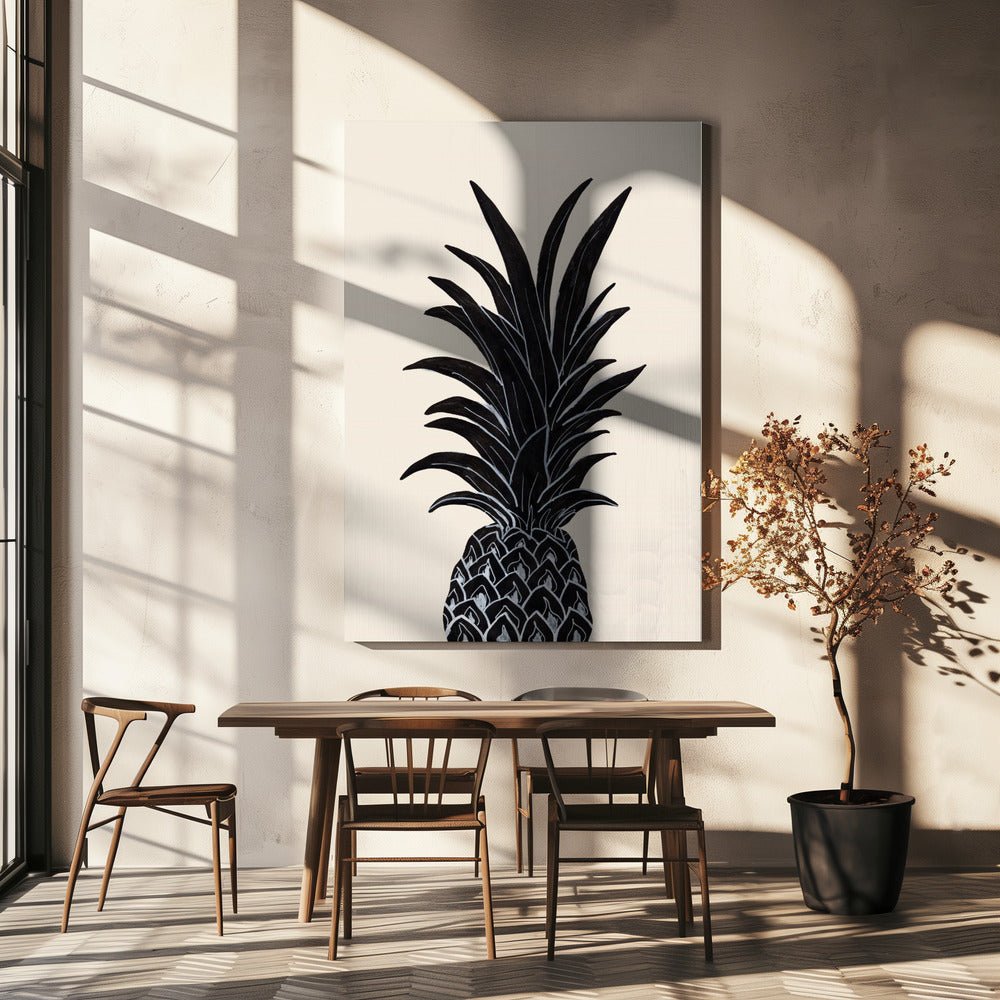 Zwarte ananas | Canvas