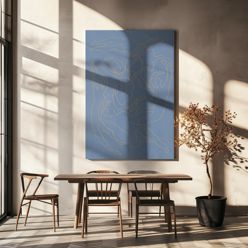 Blauwe zwemmers | Canvas
