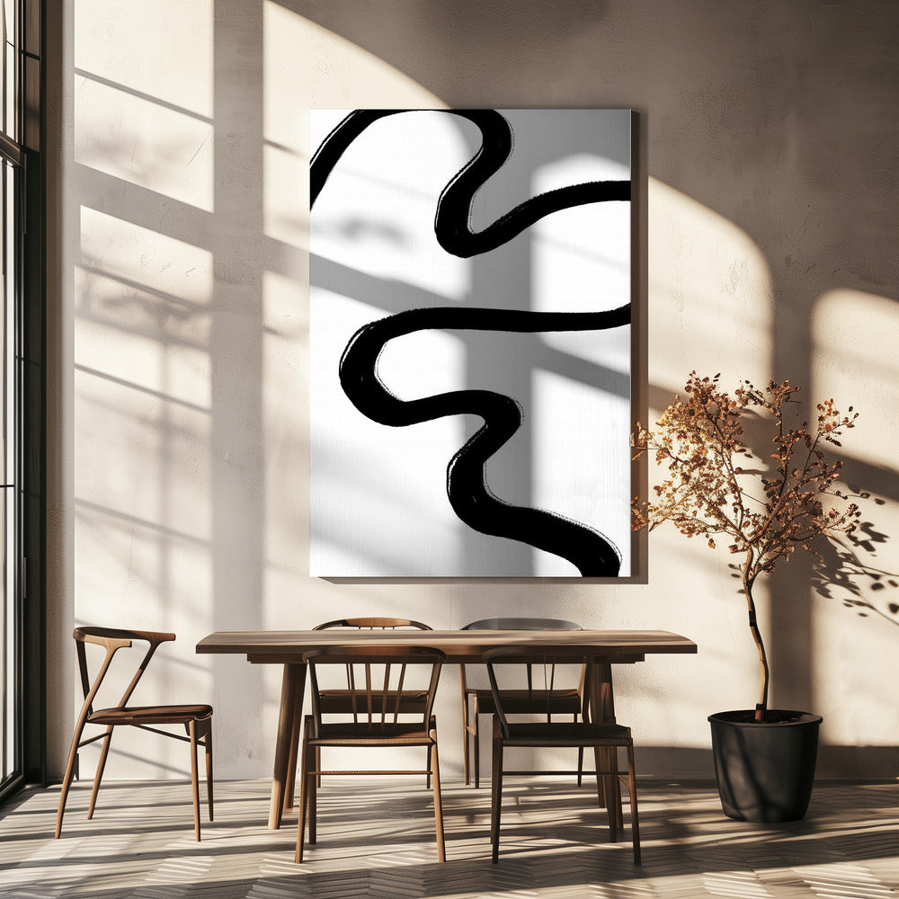 Weg Zwart | Canvas