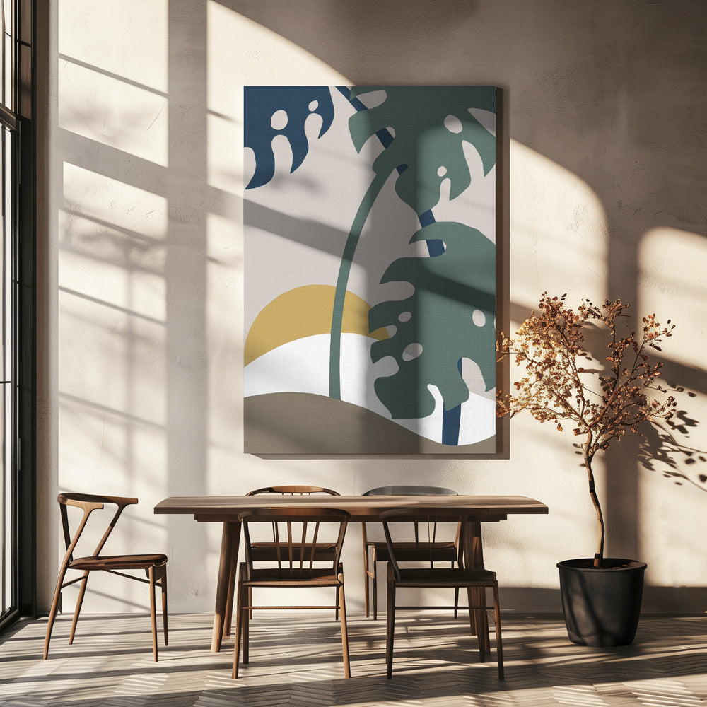 Monstera Uitsnede 02 | Canvas