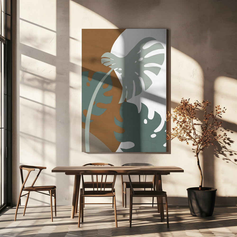 Monstera Uitsnede 03 | Canvas