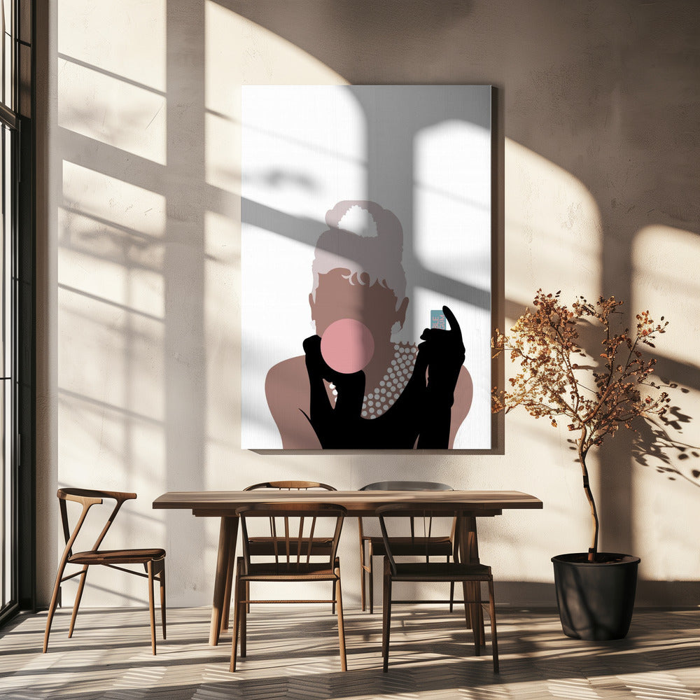 Bubblegummeisje | Canvas