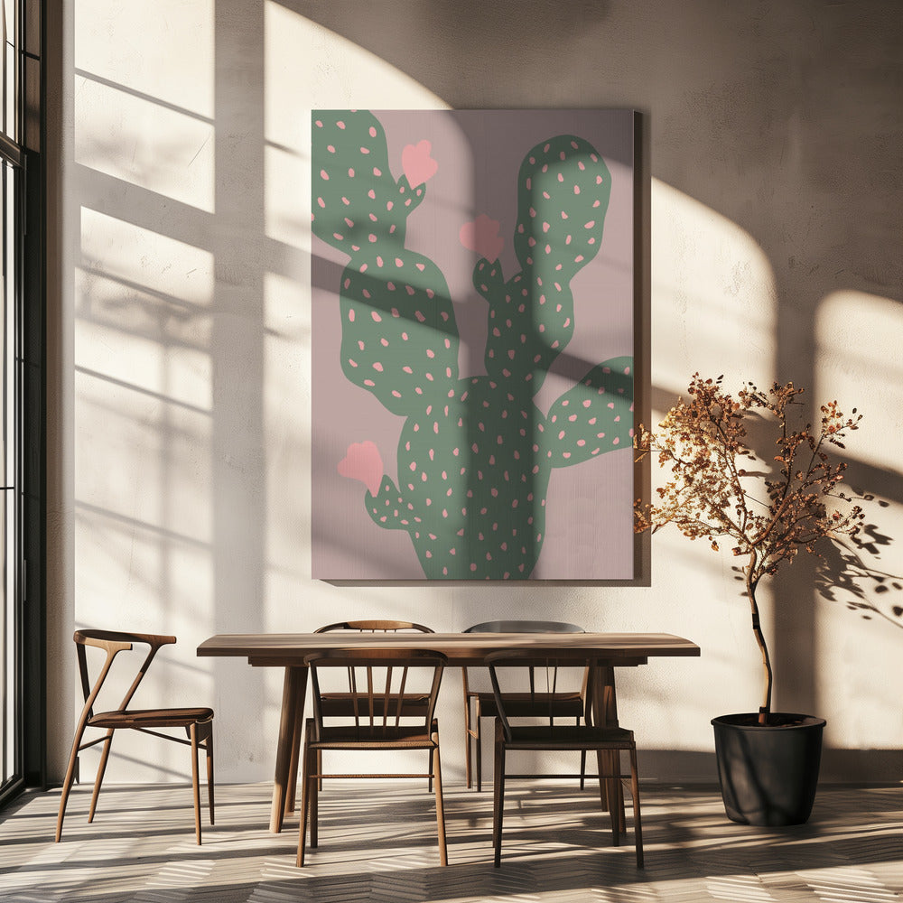 Groene Cactus | Canvas