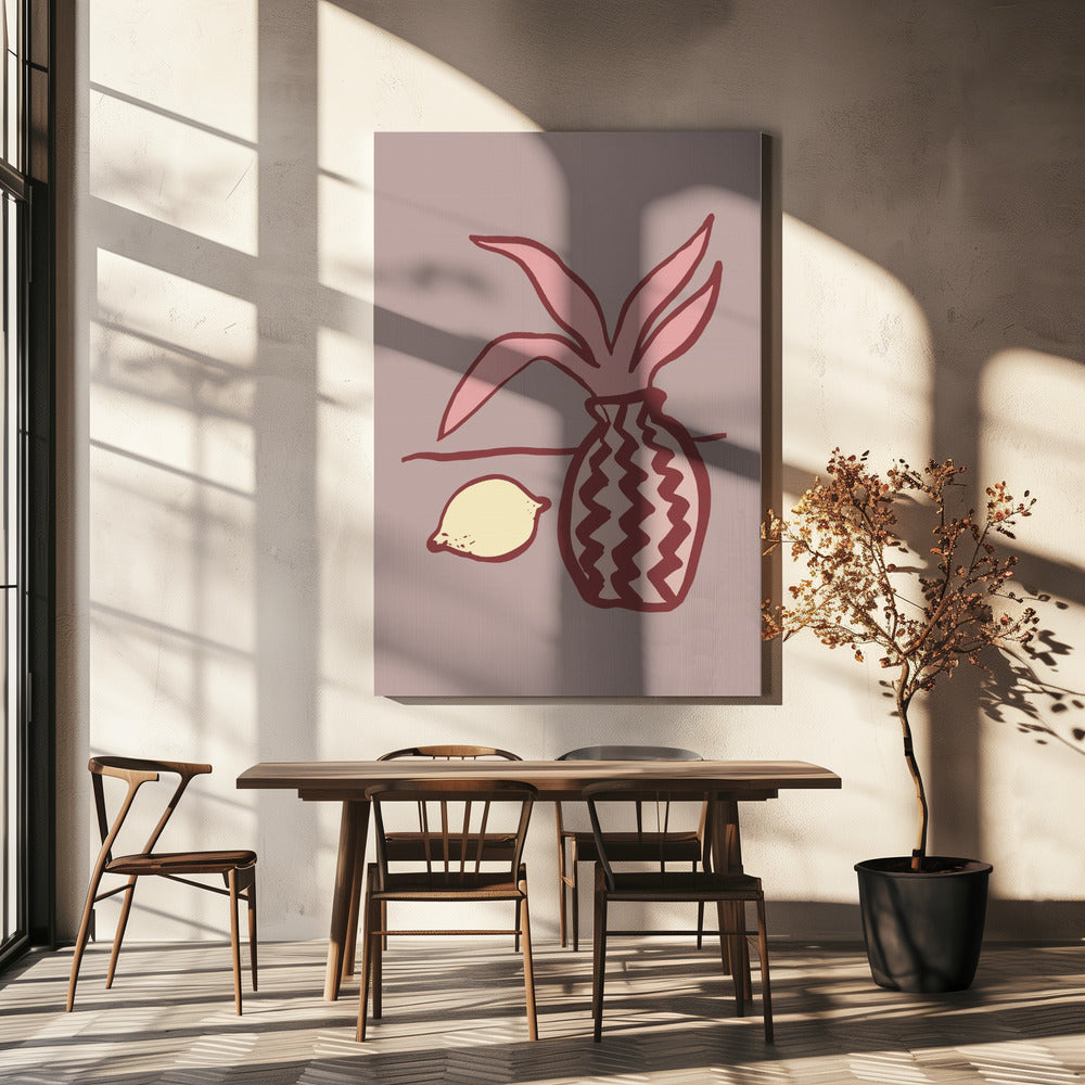 Roze Citroen | Canvas