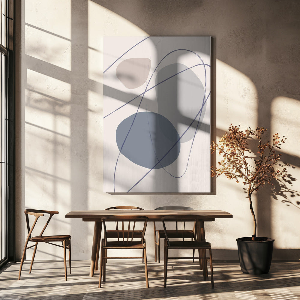 Nieuwe Vormen Blauw Nr. 2 | Canvas