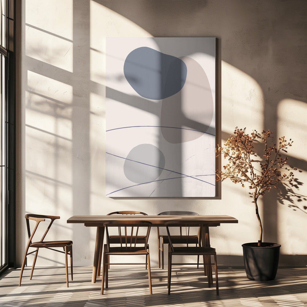 Nieuwe Vormen Blauw Nr. 3 | Canvas