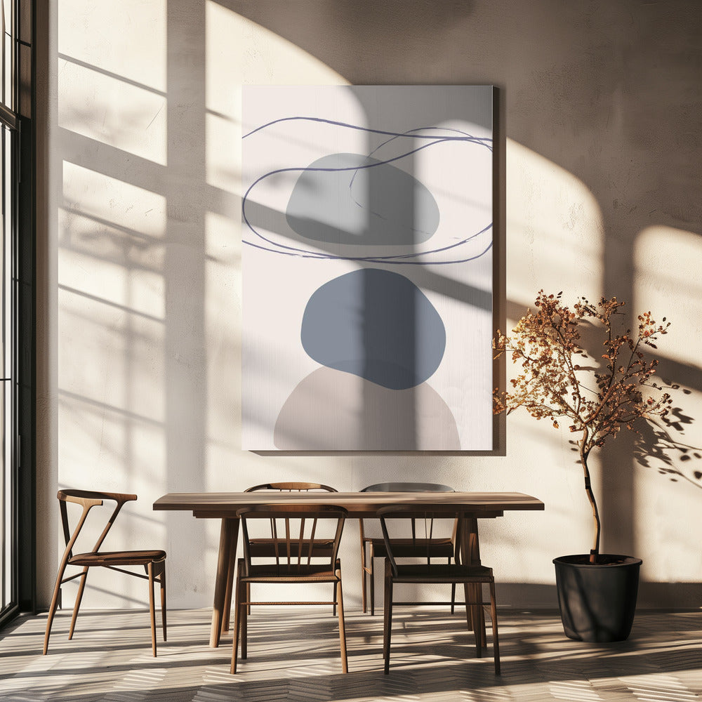 Nieuwe Vormen Blauw Nr. 4 | Canvas