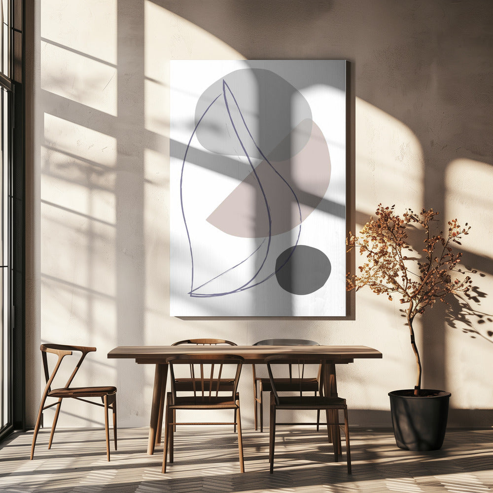 Nieuwe vormen Beige 01 | Canvas