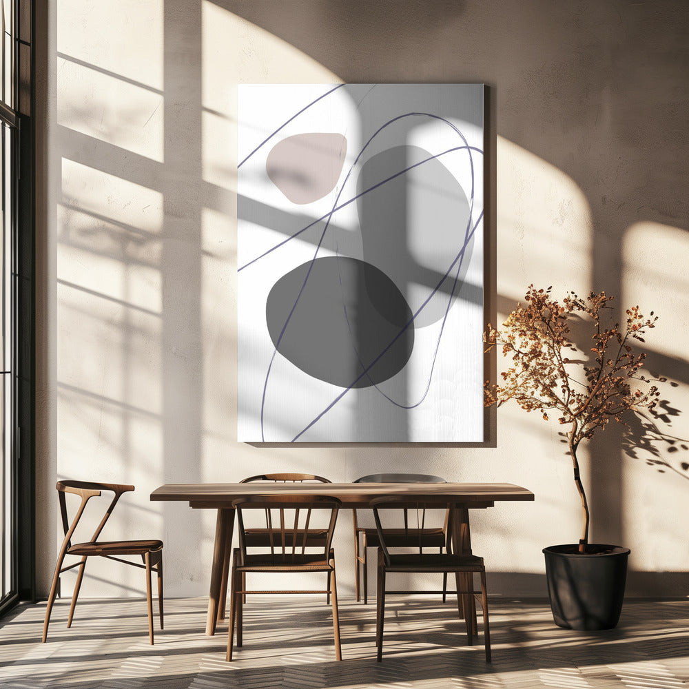 Nieuwe vormen beige nr. 2 | Canvas