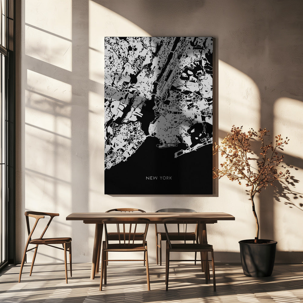 map_new york_002_black | Canvas