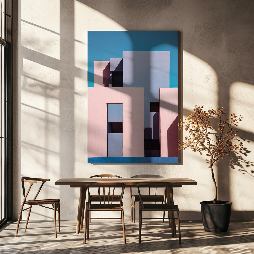 Muurschildering Rood #1 | Canvas