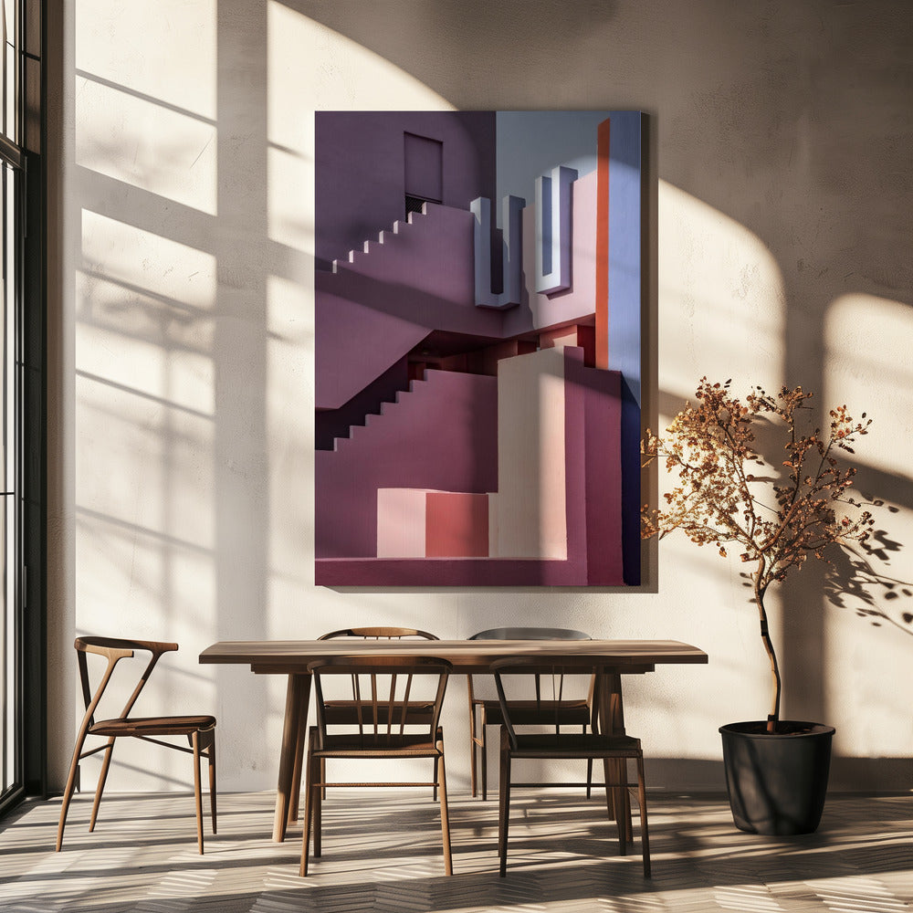 Muurschildering Rood #10 | Canvas