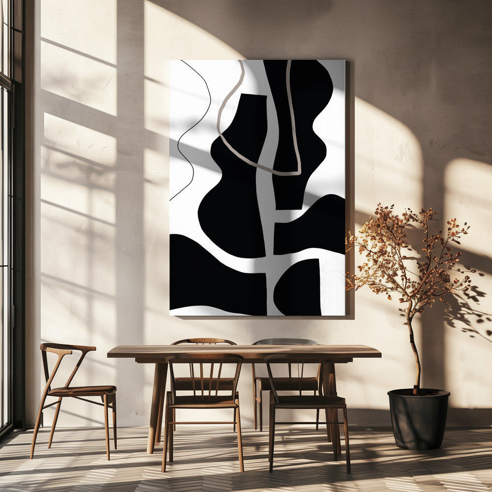 Vloeiende silhouetten | Canvas