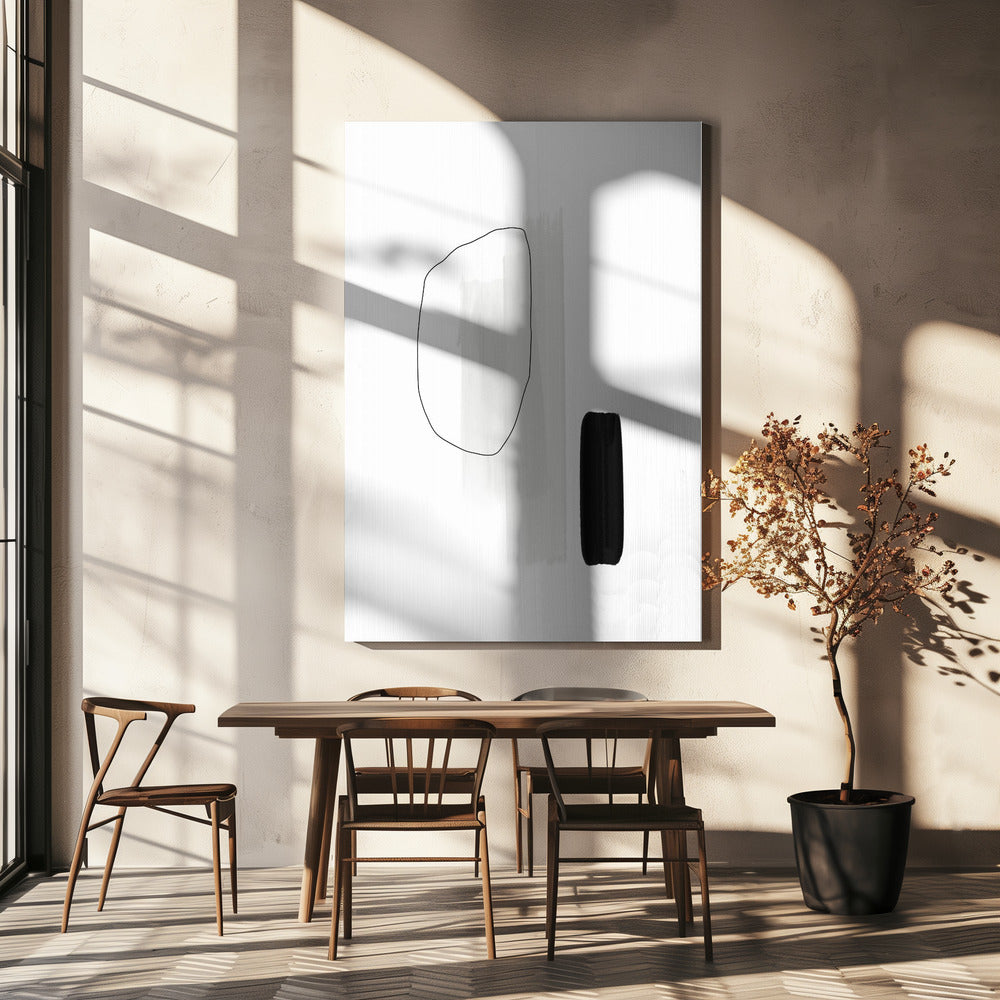 Monochrome elementen | Canvas