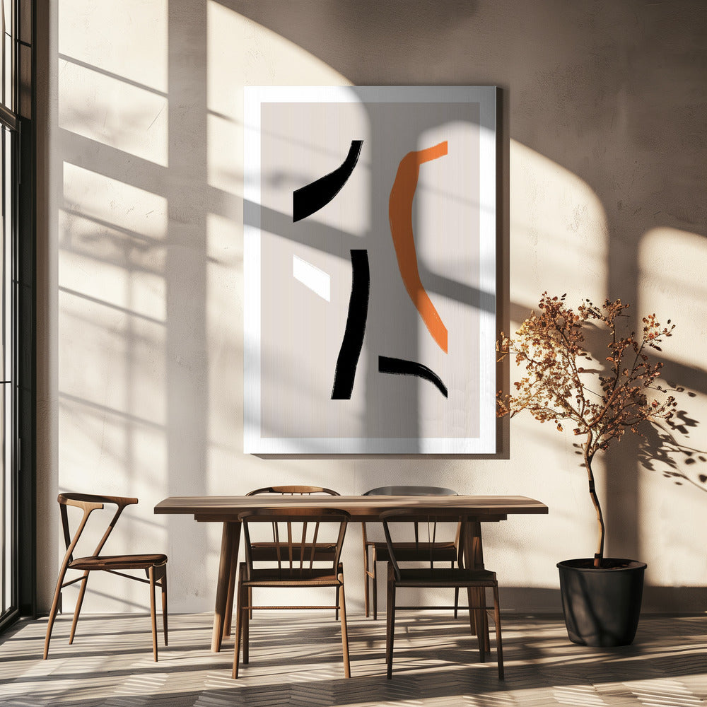 Kleurrijke gebogen vormen | Canvas