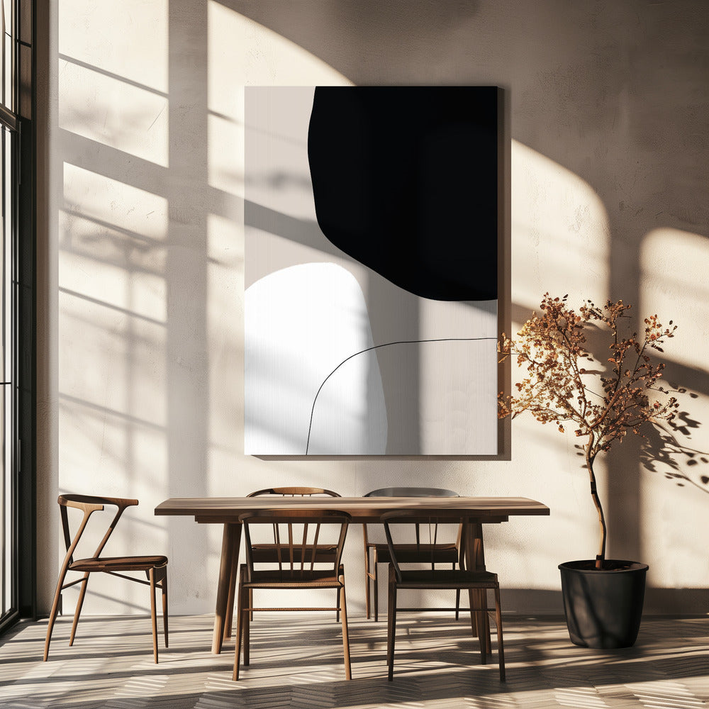 Monochrome vormen | Canvas
