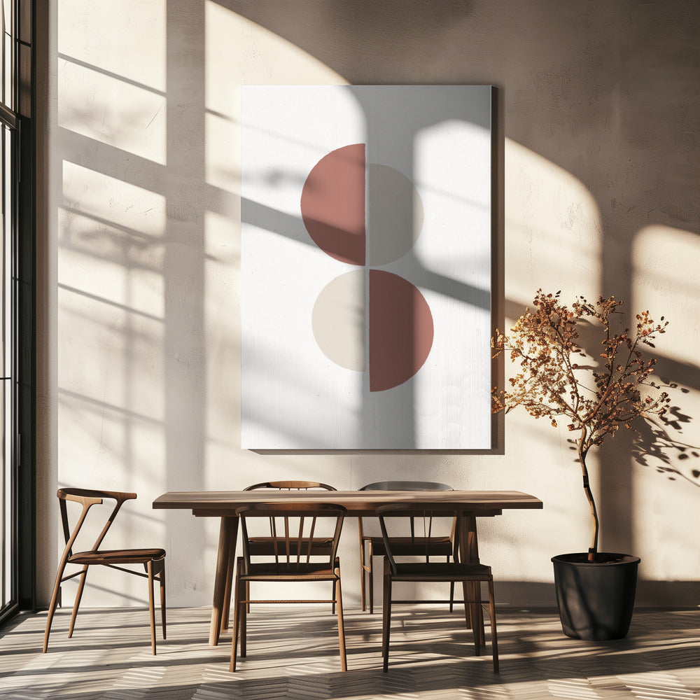 Geometrische vormen in aardse tinten | Canvas