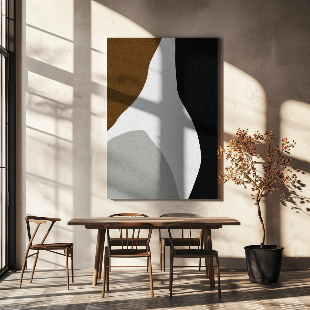 Organische vormen en een minimalistisch kleurenpalet | Canvas