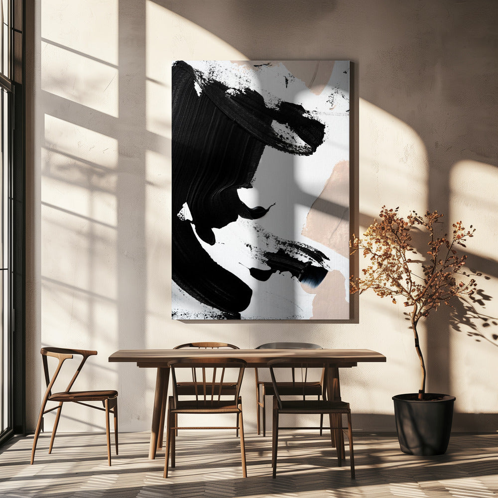 Zwart en naakt | Canvas