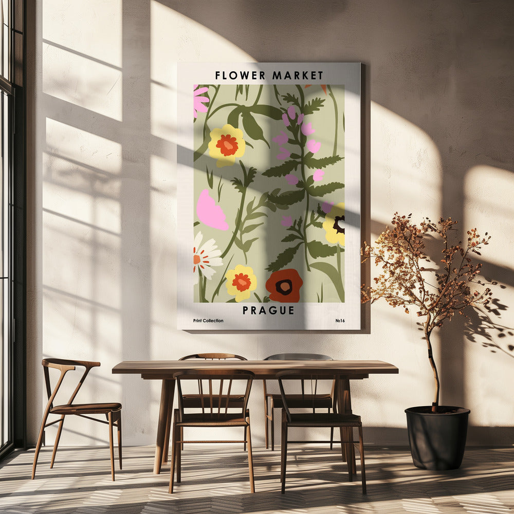 Bloemenmarkt Praag | Canvas
