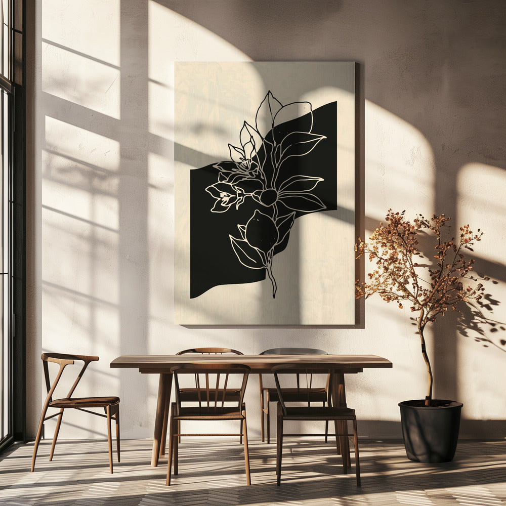 Abstracte bloem 4 | Canvas