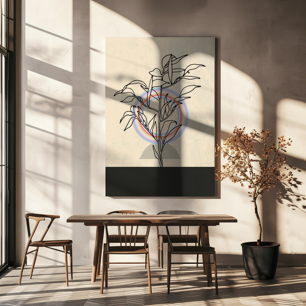Abstracte bloem 2 | Canvas