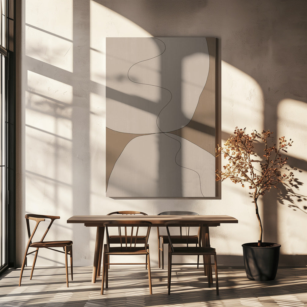 Curven van sereniteit | Canvas