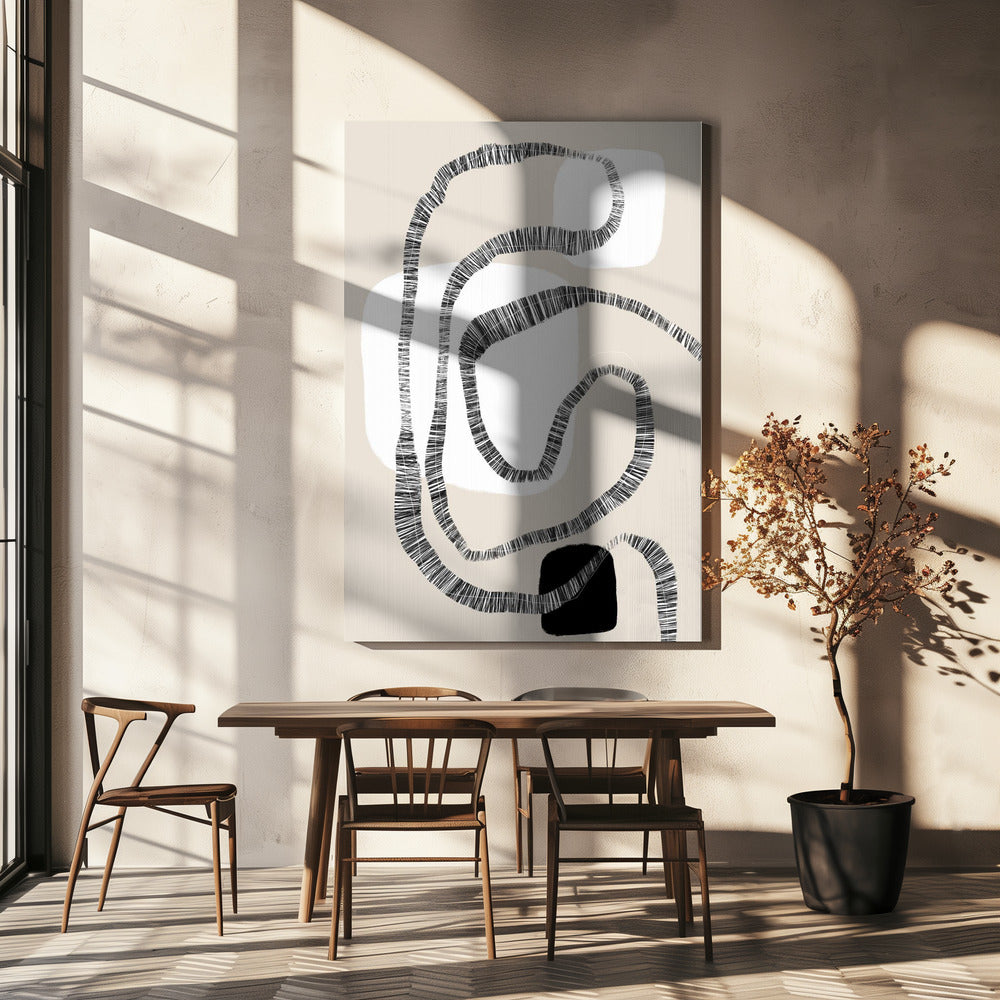 Monochrome paden | Canvas